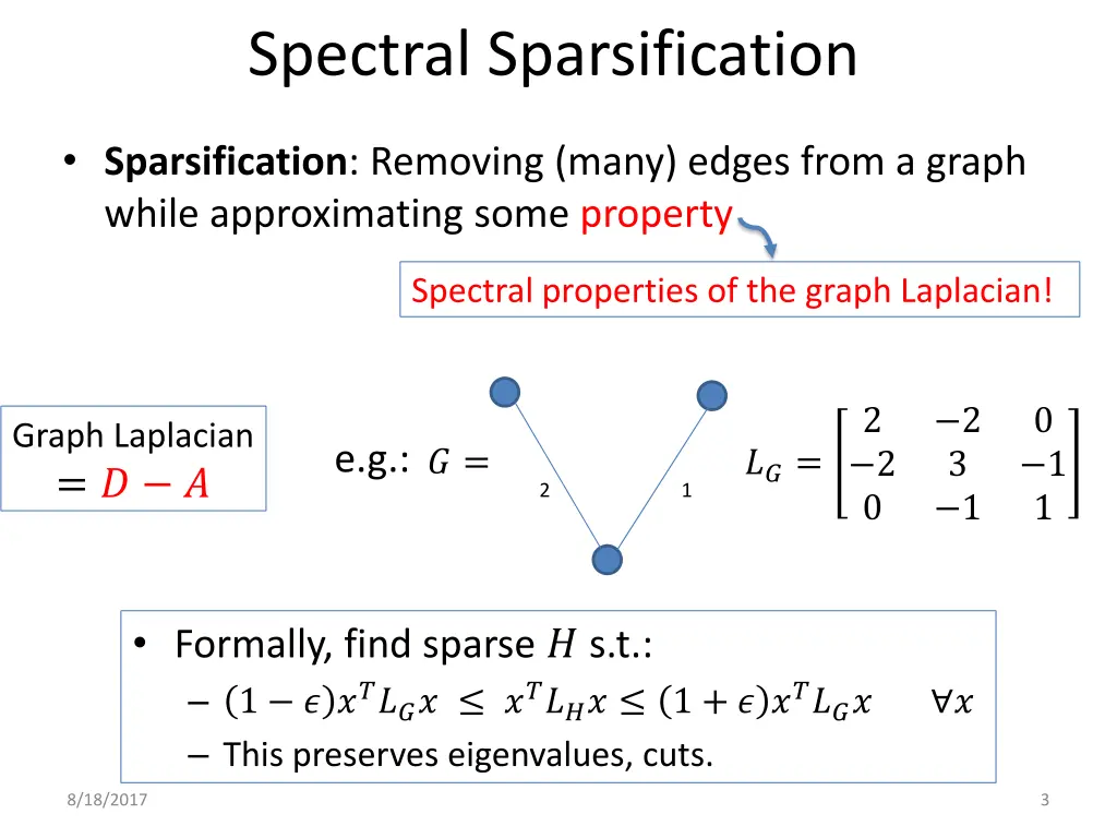 spectral sparsification