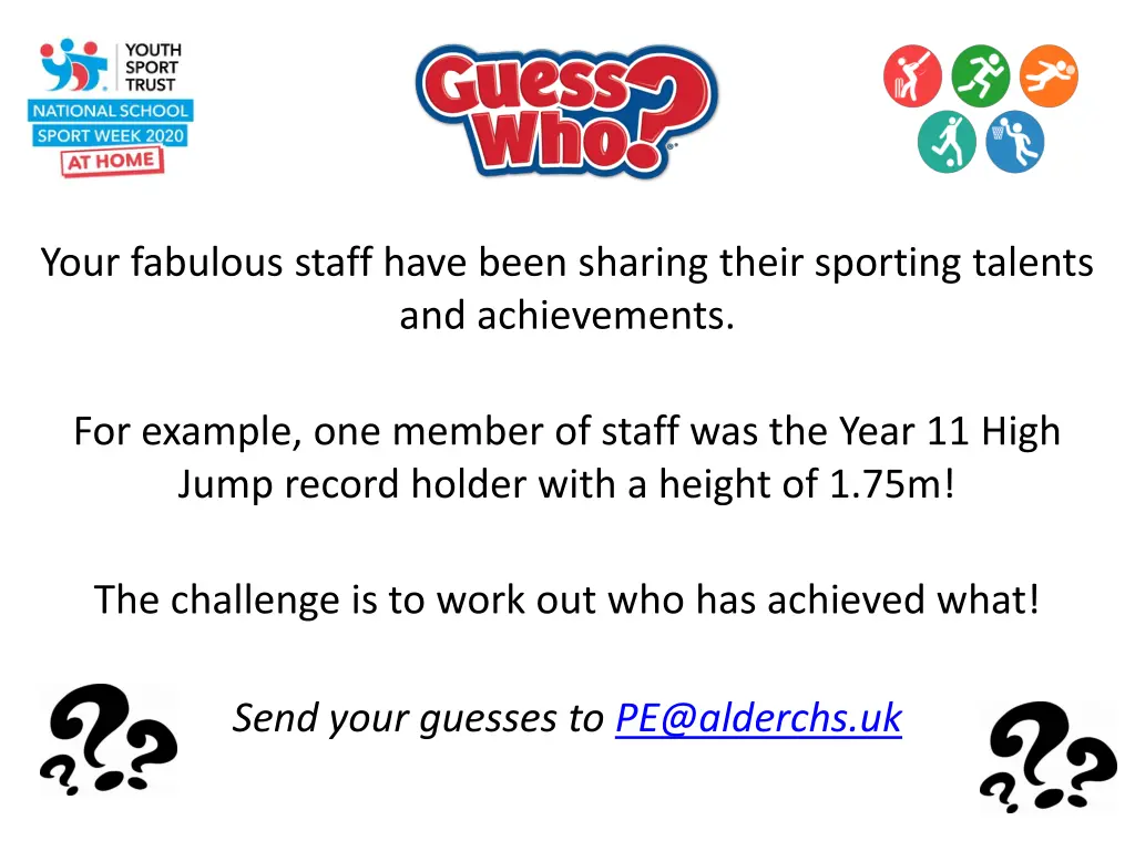 your fabulous staff have been sharing their