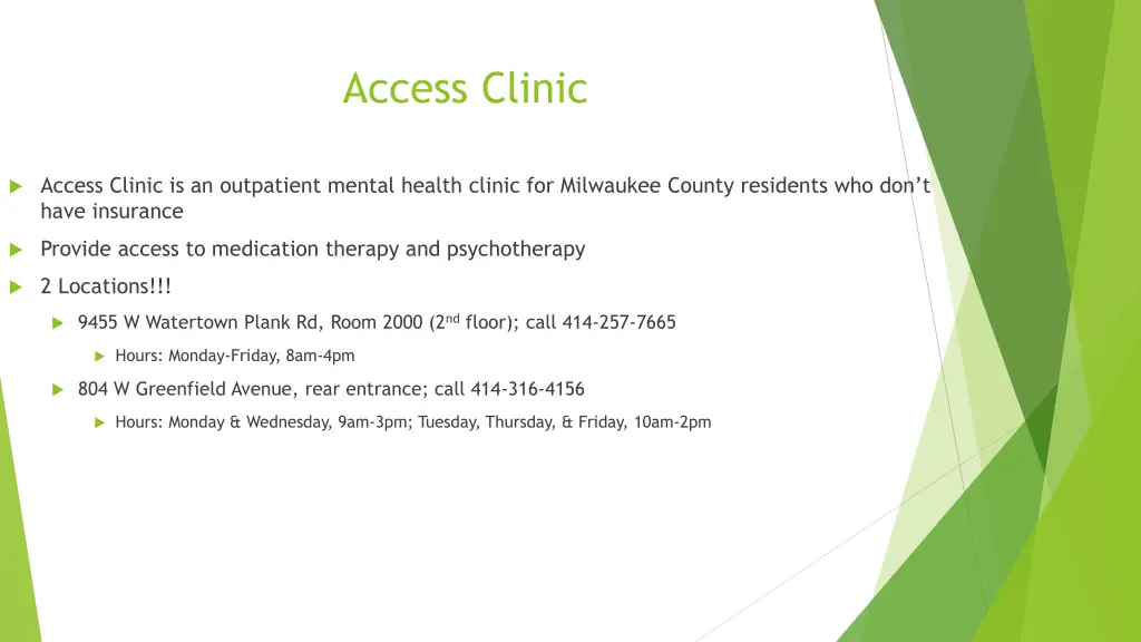 access clinic