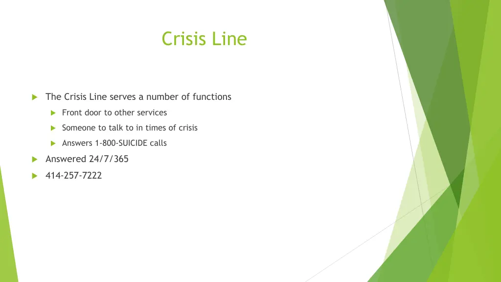 crisis line