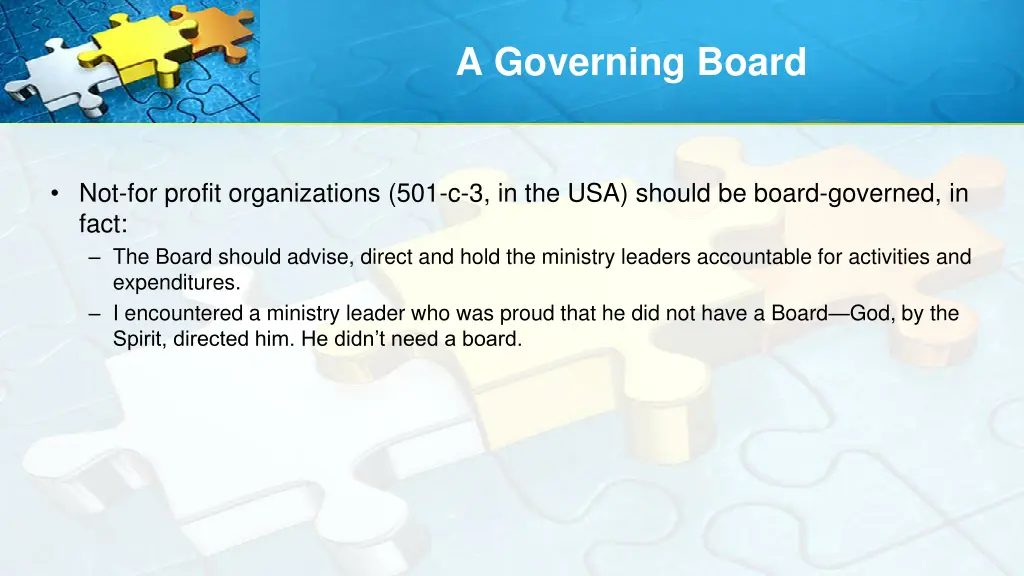 a governing board