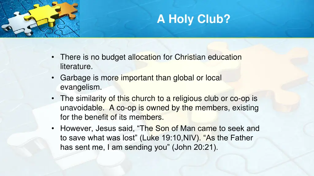 a holy club