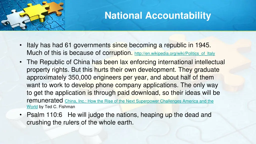 national accountability