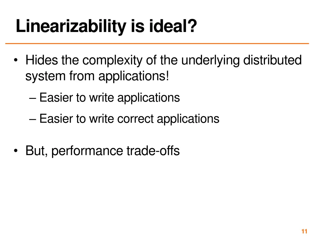 linearizability is ideal