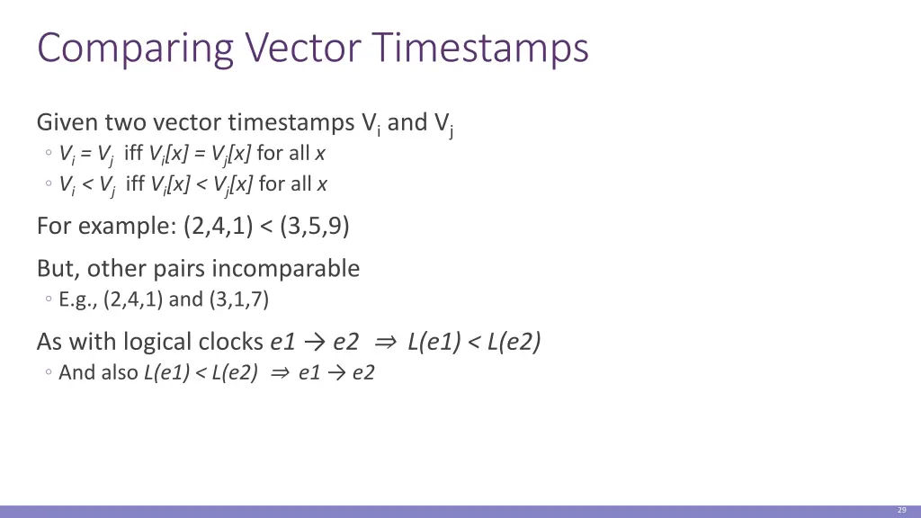 comparing vector timestamps