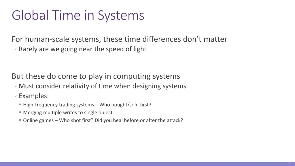 global time in systems