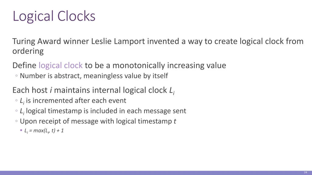 logical clocks