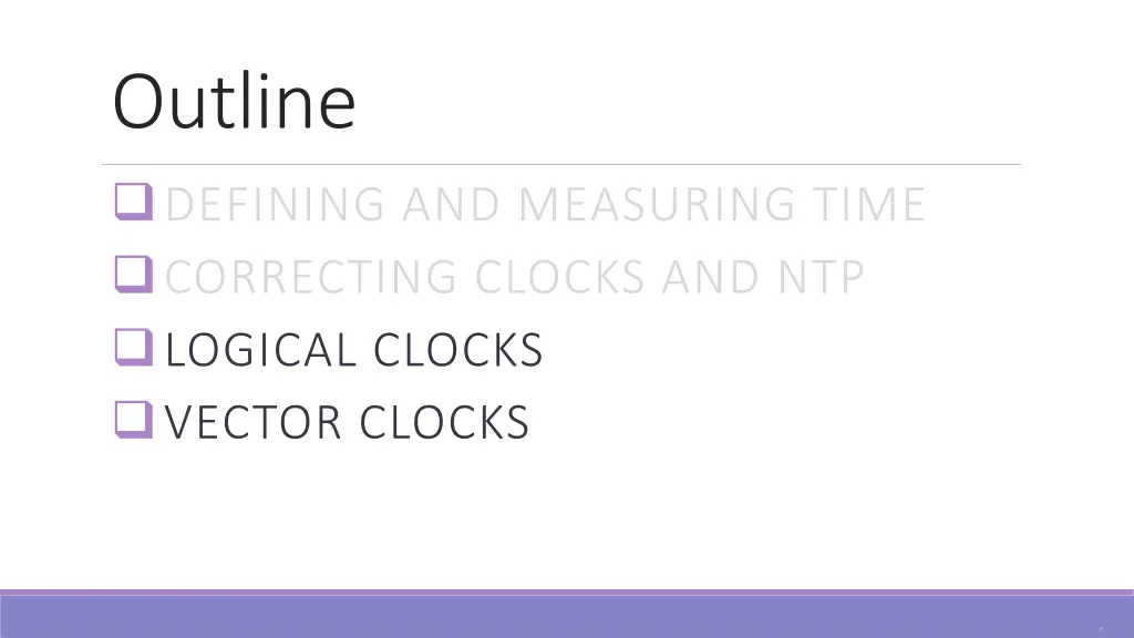 outline defining and measuring time correcting 2