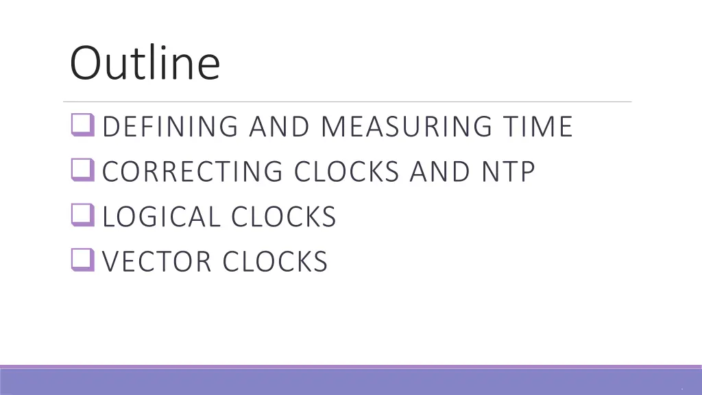 outline defining and measuring time correcting