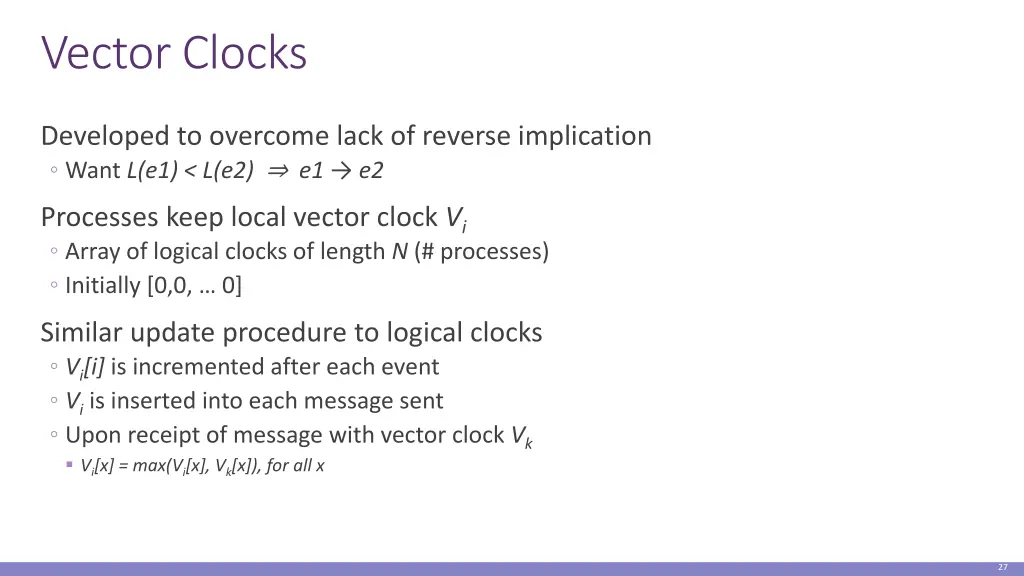 vector clocks