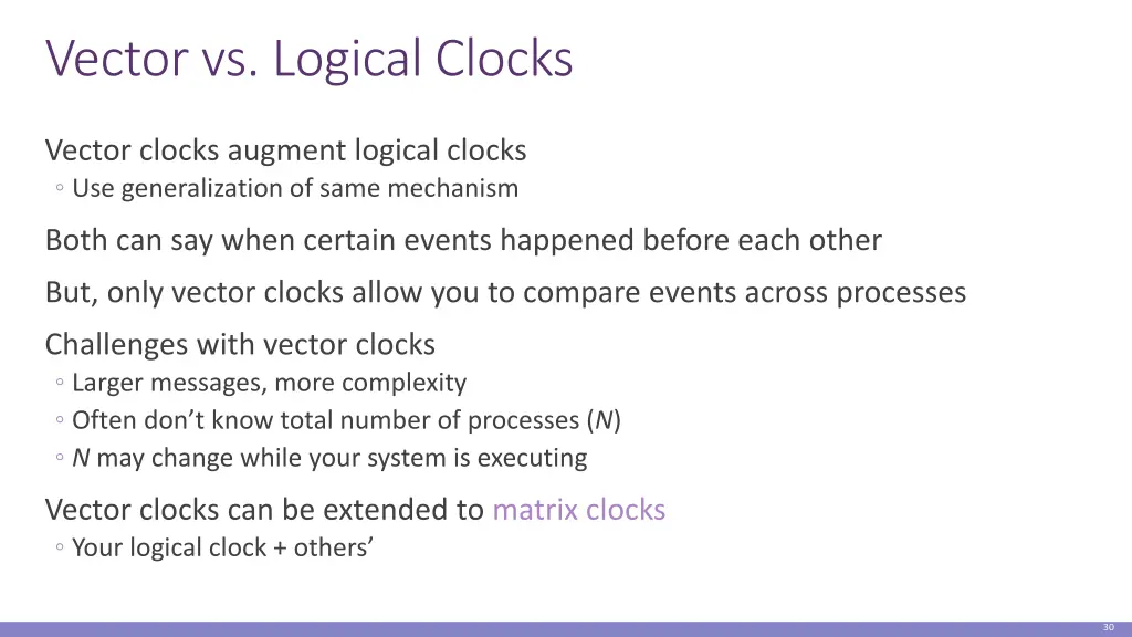 vector vs logical clocks