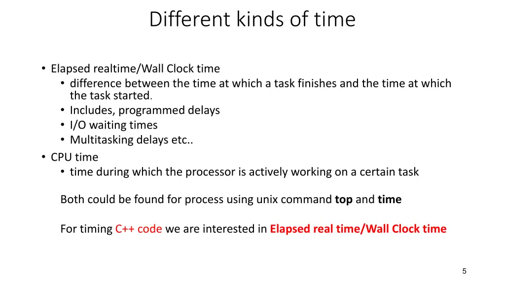 different kinds of time