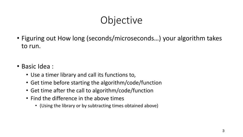 objective