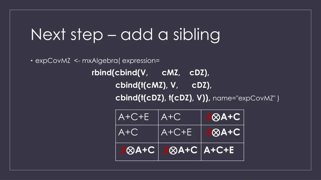 next step add a sibling 2