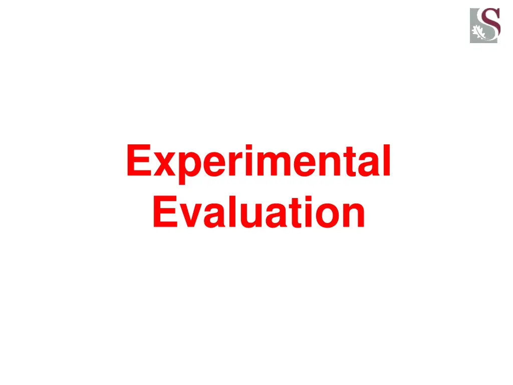 experimental evaluation