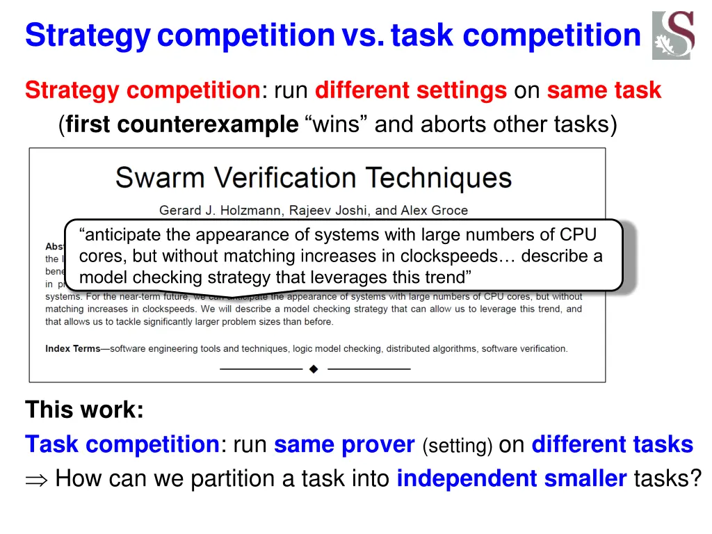 strategy competition vs task competition