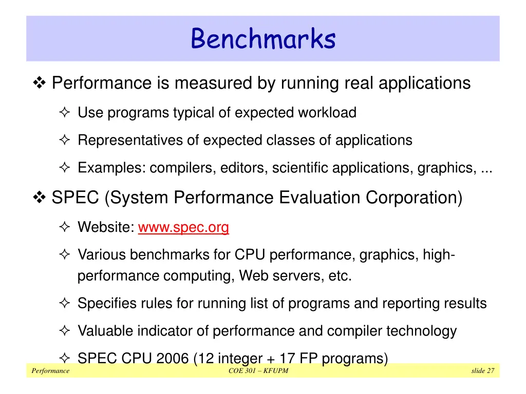 benchmarks