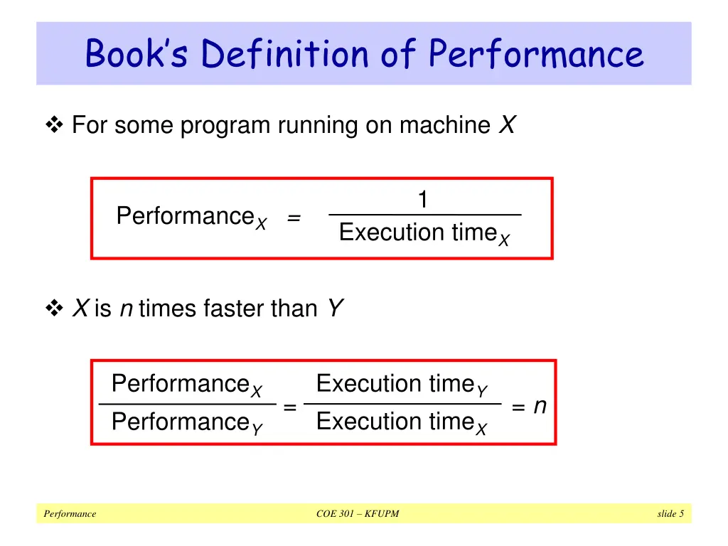 book s definition of performance