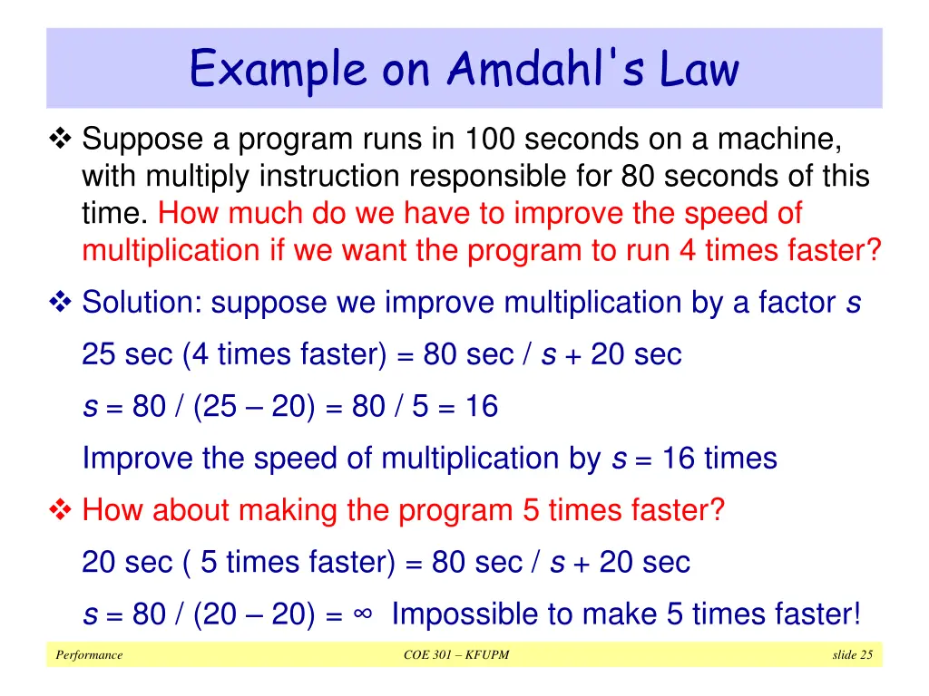 example on amdahl s law