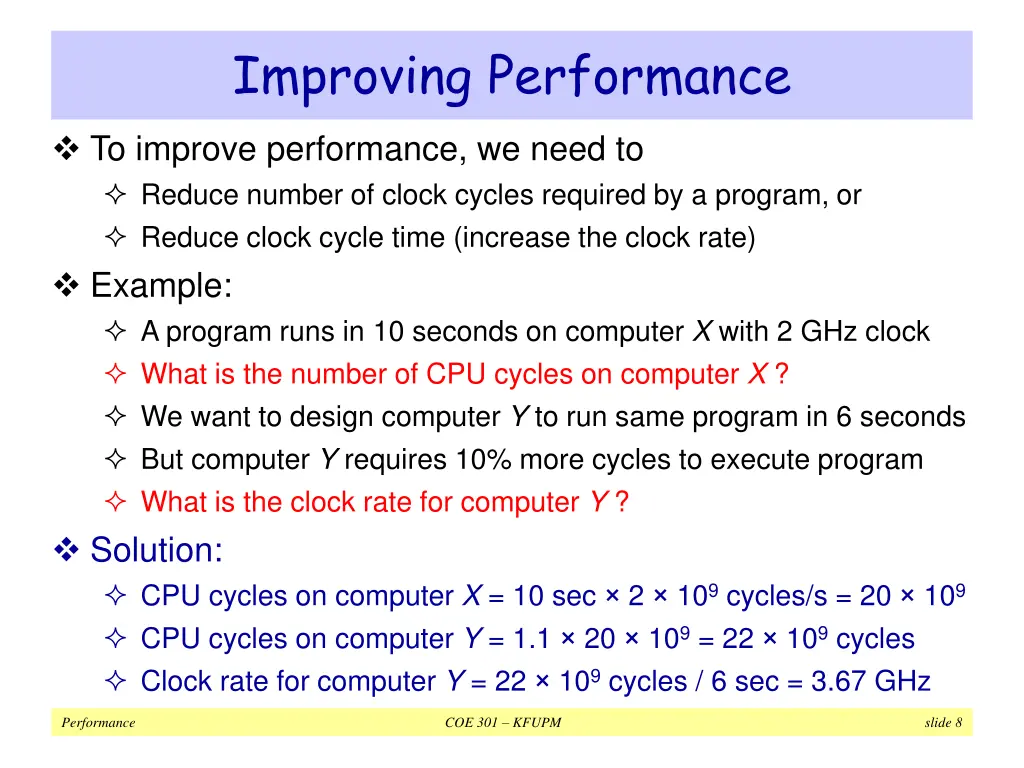 improving performance