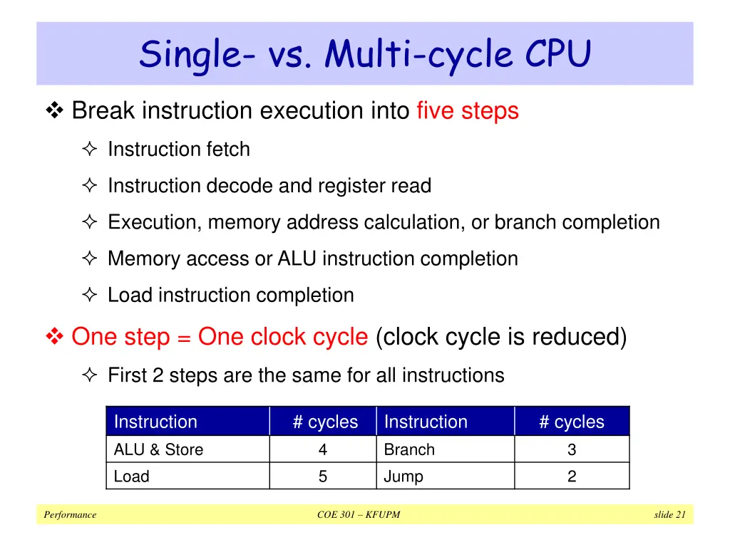 single vs multi cycle cpu 1