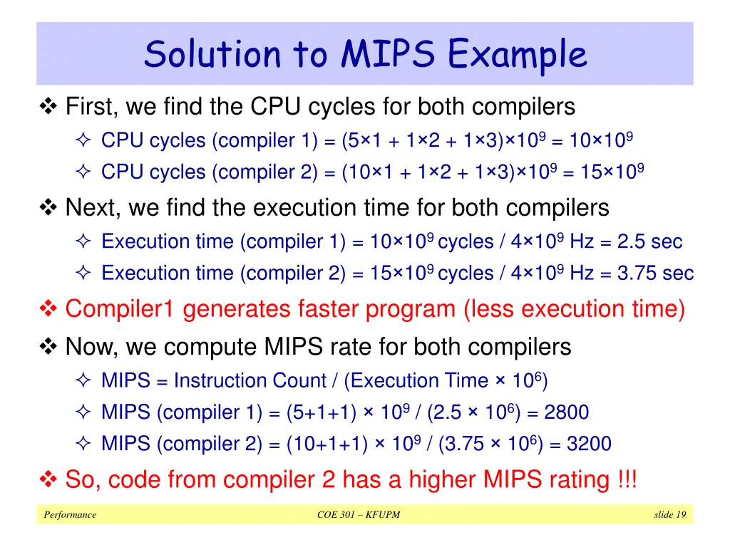 solution to mips example