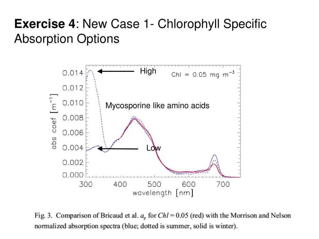 exercise 4 new case 1 chlorophyll specific