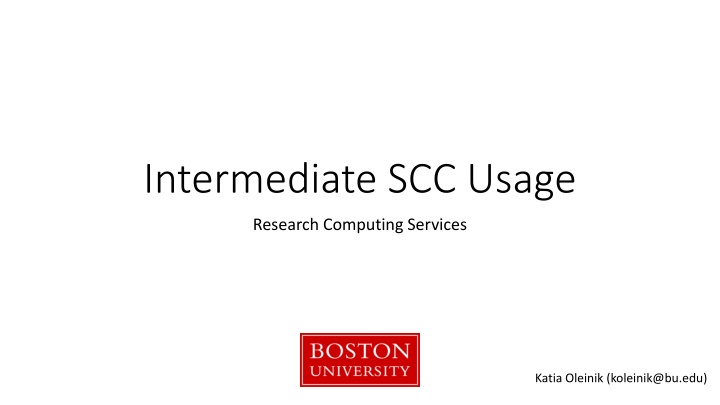 intermediate scc usage