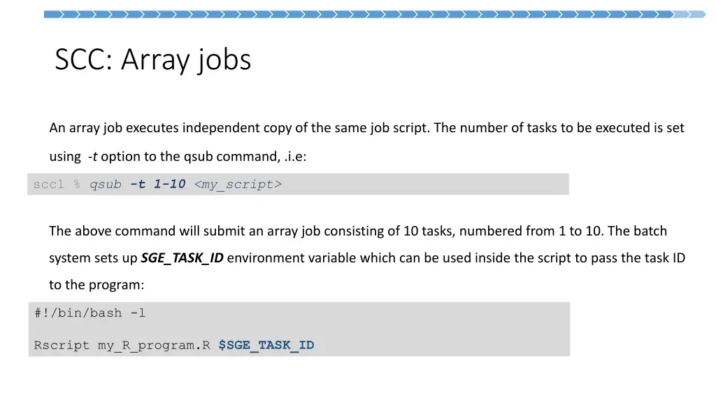 scc array jobs