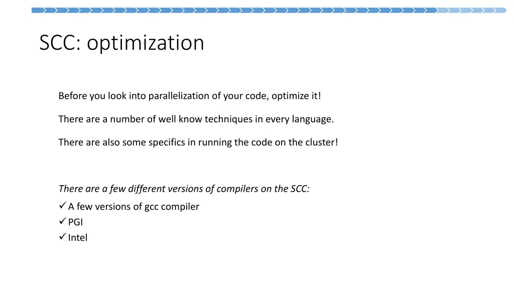 scc optimization