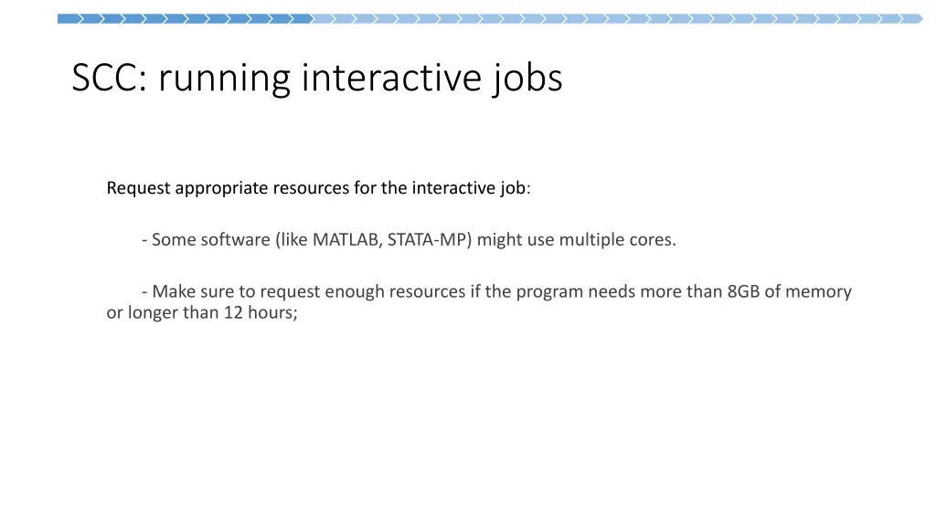 scc running interactive jobs