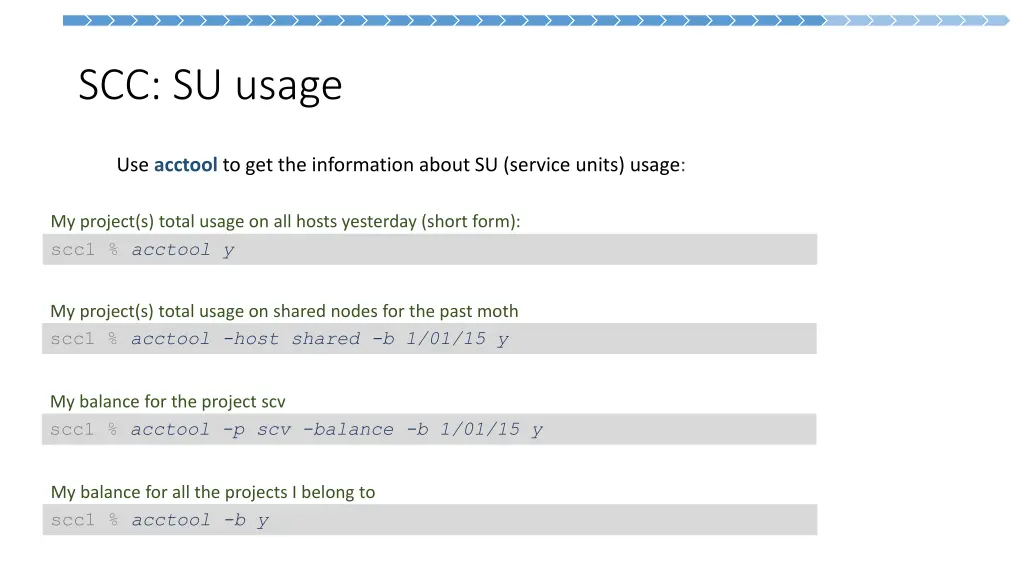 scc su usage