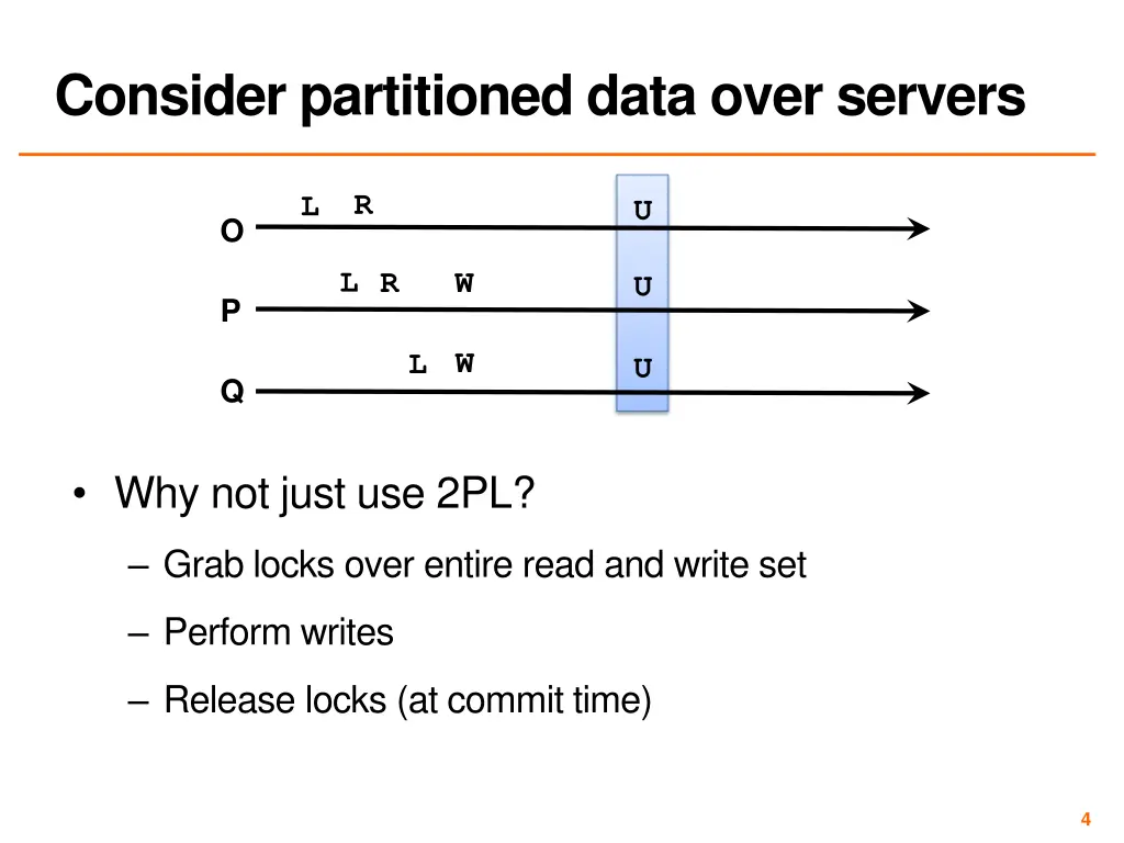 consider partitioned data over servers