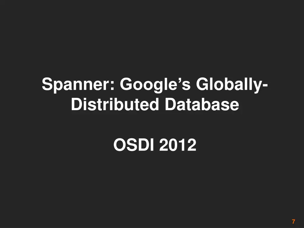 spanner google s globally distributed database