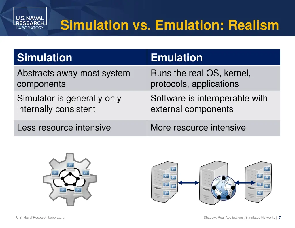 simulation vs emulation realism