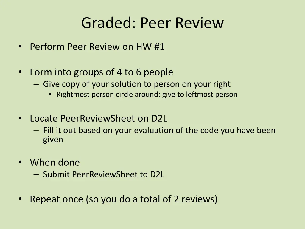 graded peer review