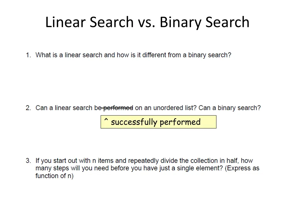 linear search vs binary search