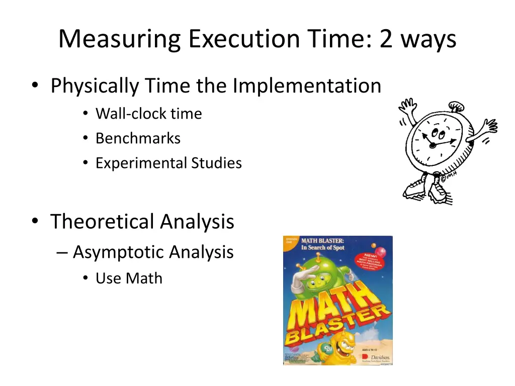 measuring execution time 2 ways