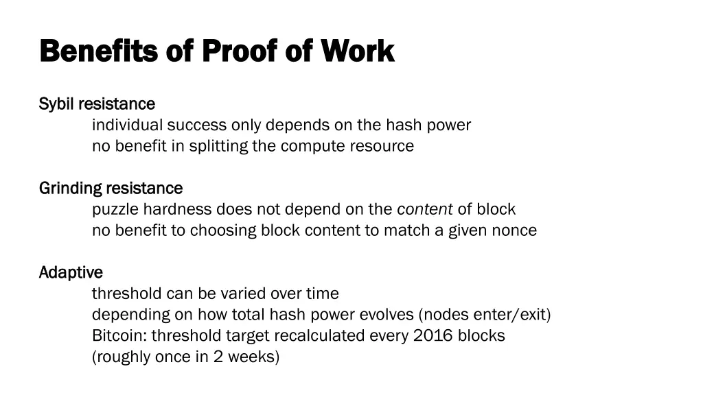 benefits of proof of work benefits of proof