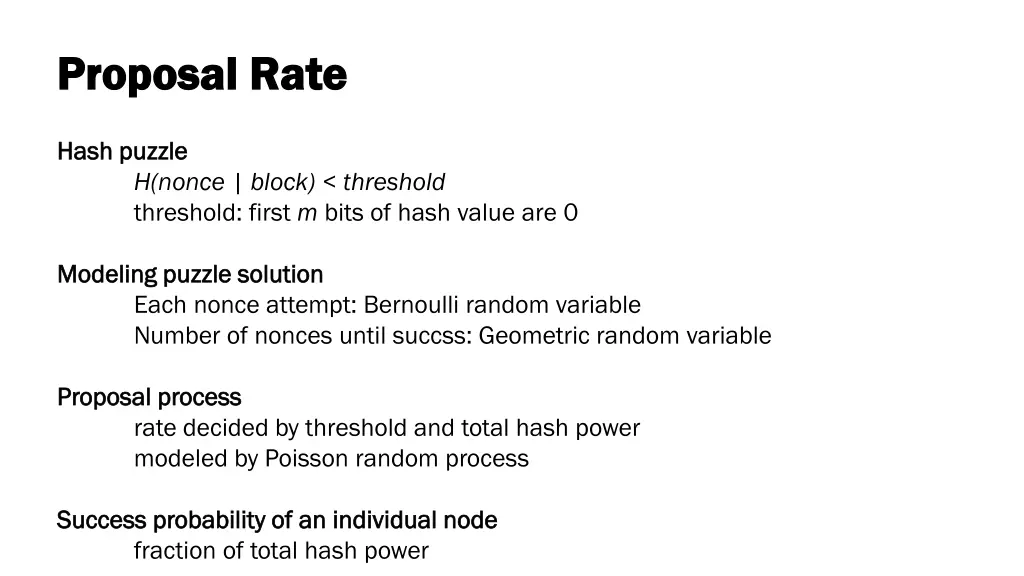 proposal rate proposal rate