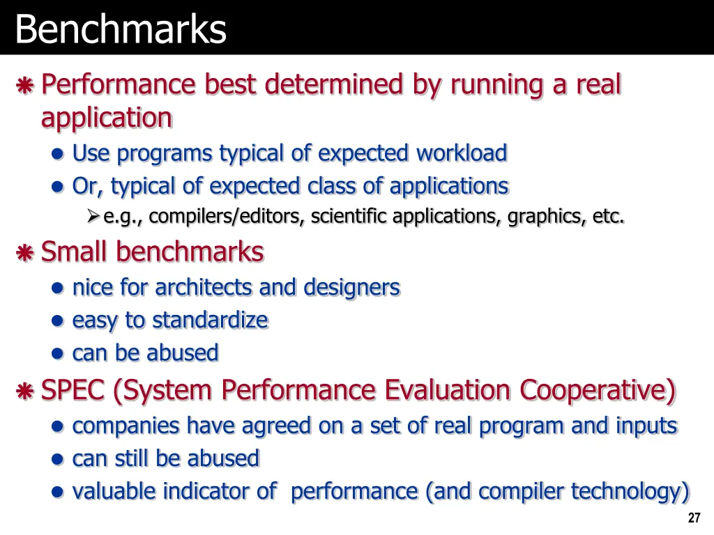 benchmarks