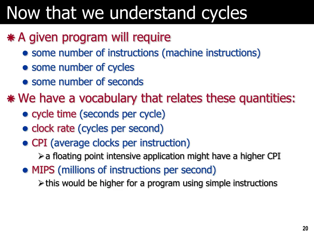 now that we understand cycles