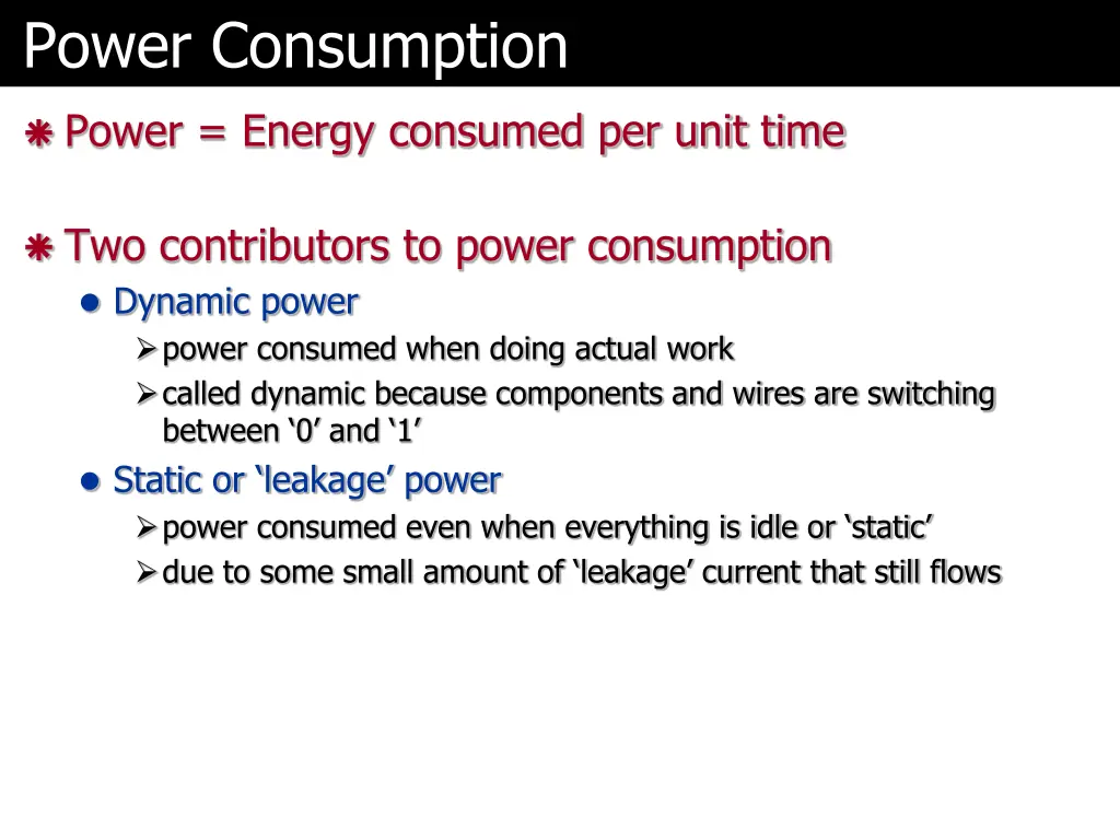 power consumption