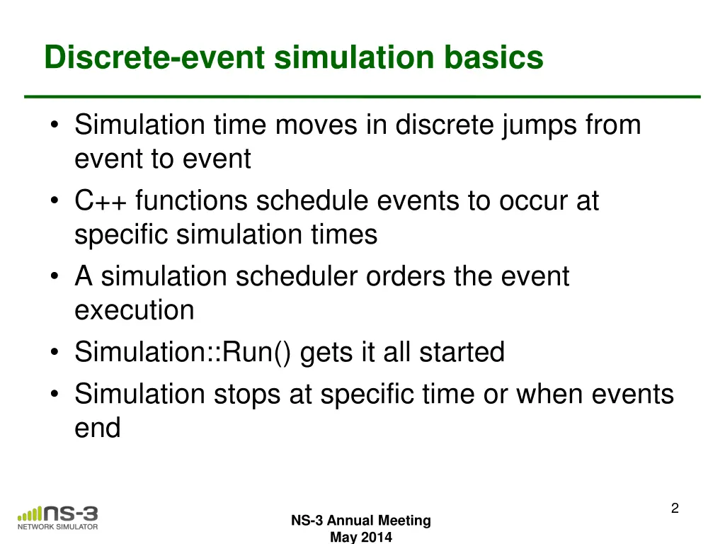 discrete event simulation basics