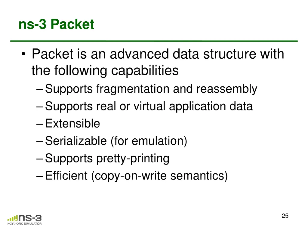 ns 3 packet