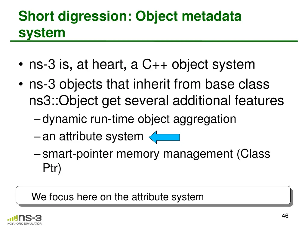 short digression object metadata system