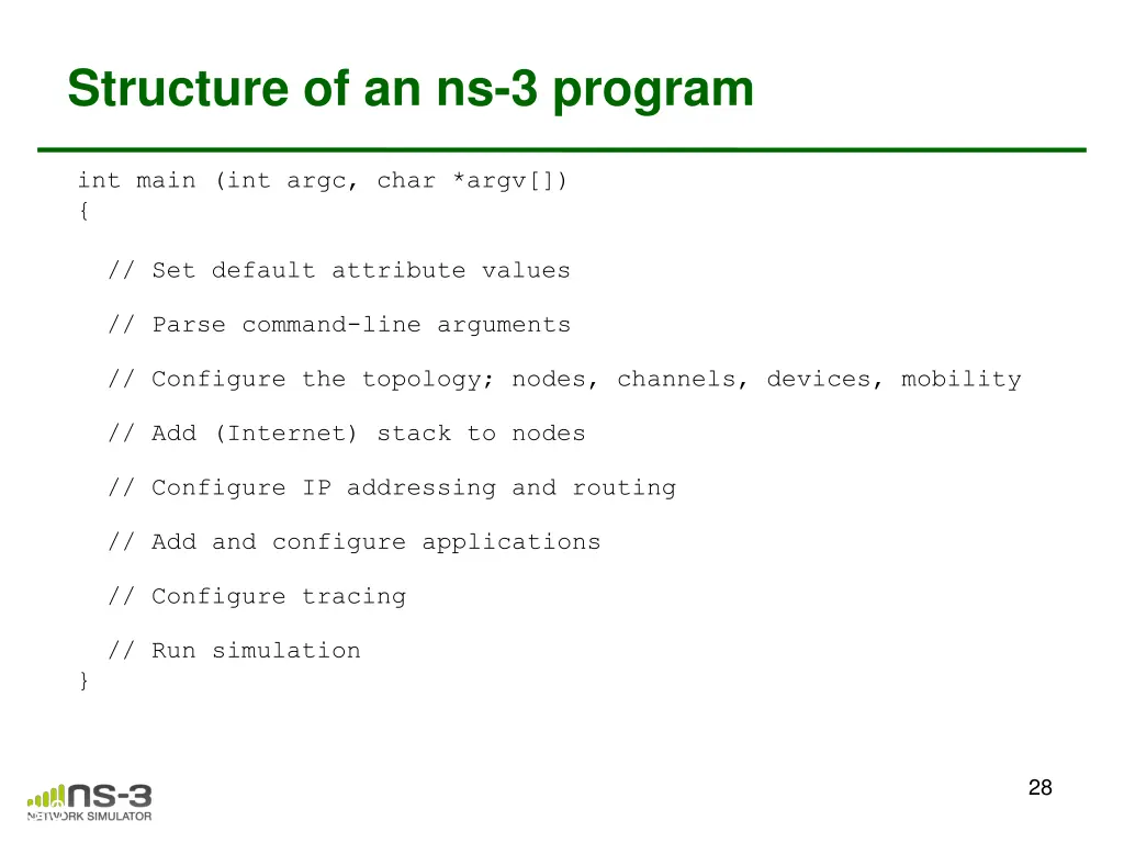 structure of an ns 3 program