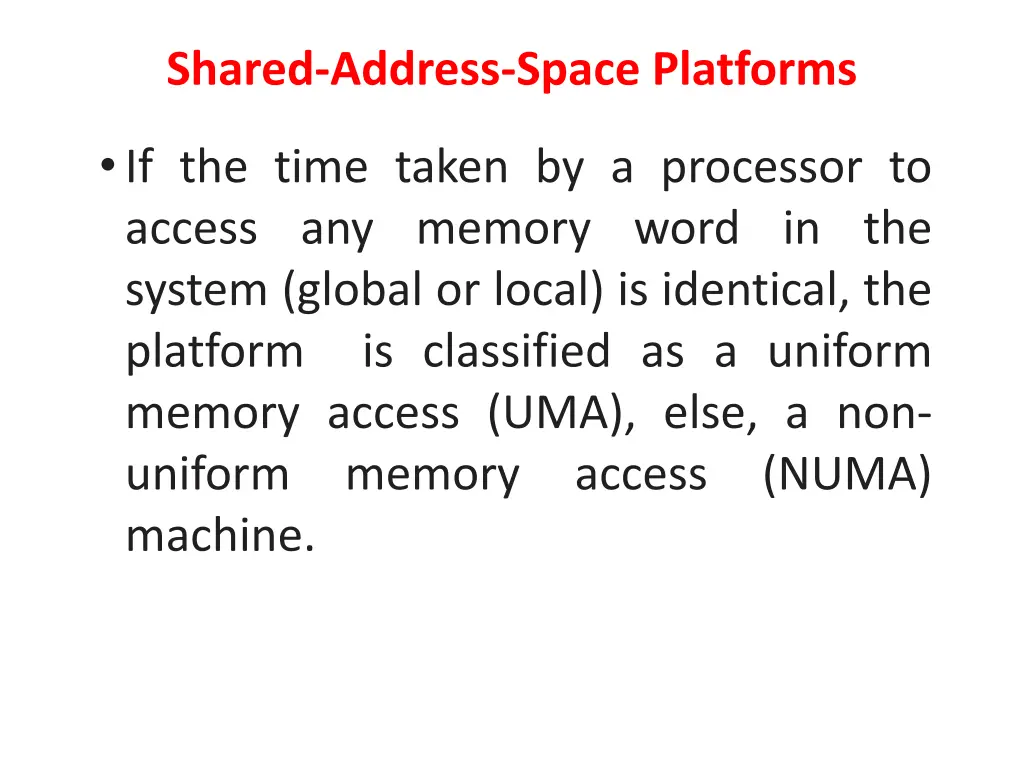 shared address space platforms 1