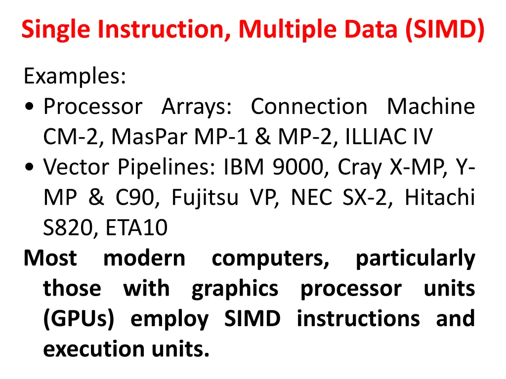 single instruction multiple data simd 3