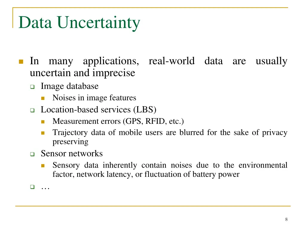 data uncertainty